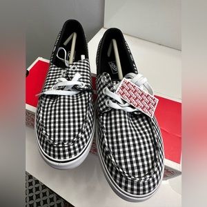 Vans Womens Hullie Skate Shoes Black White Gingham Sz. 8.5 New in Box